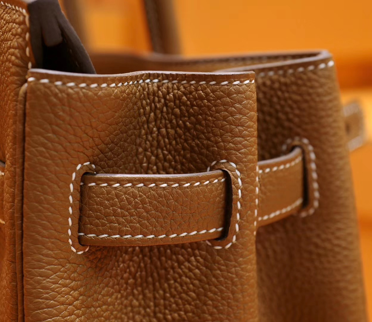 爱马仕包包官网 Hermes Birkin 30Cm 金棕色 Togo 金扣