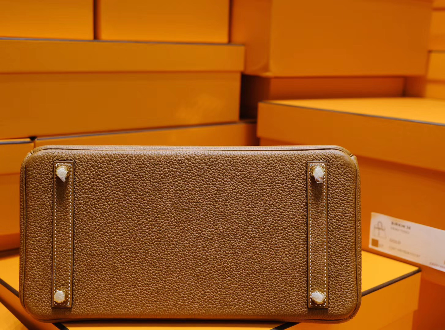爱马仕包包官网 Hermes Birkin 30Cm 金棕色 Togo 金扣