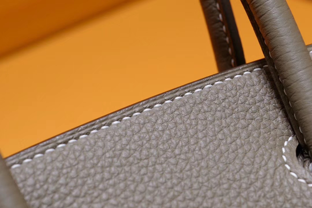 VIP一级品：Hermes Birkin 25cm 18大象灰色togo皮 金扣