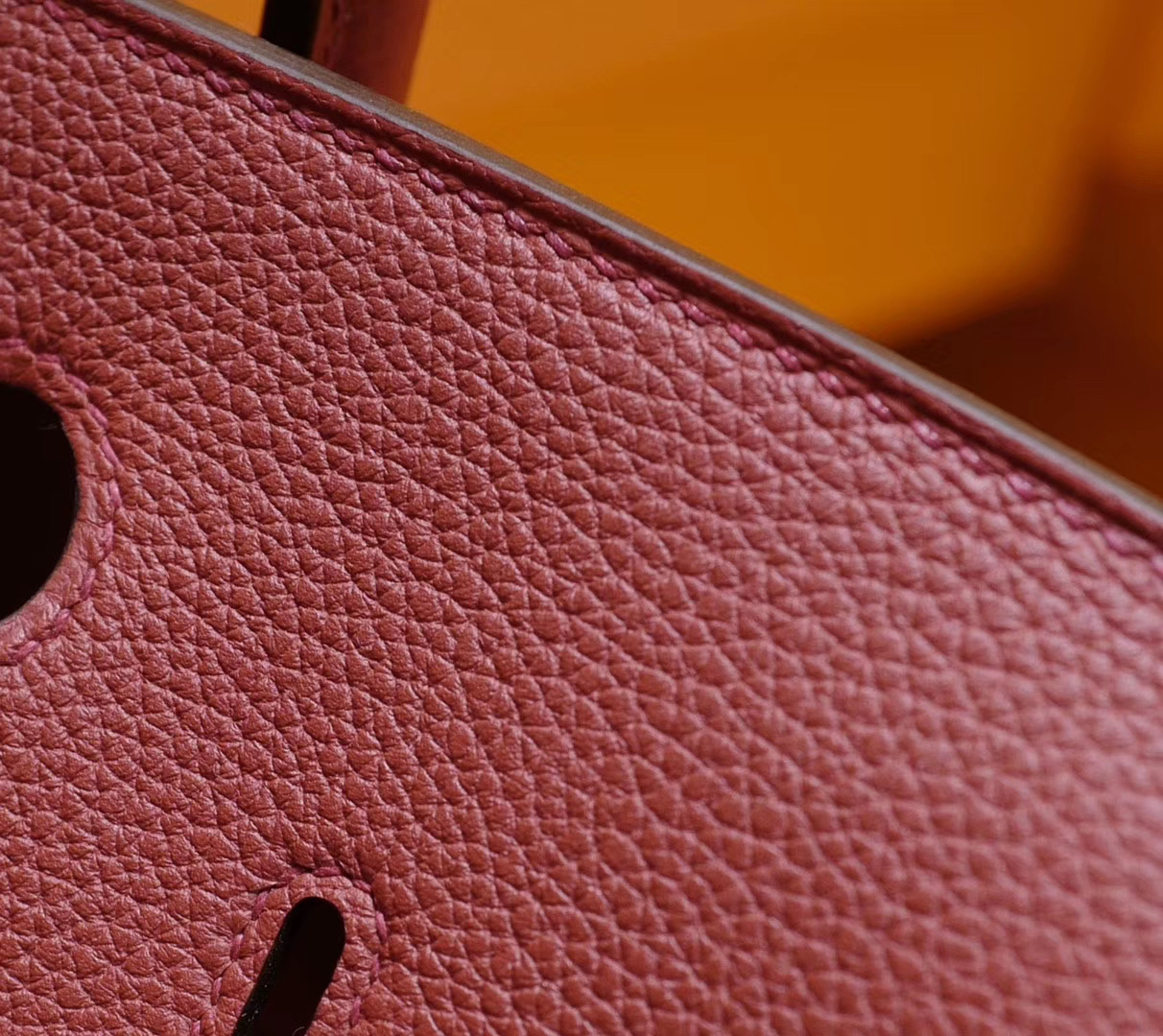VIP一级品：爱马仕Hermes 铂金包 Birkin 30CM 朱砂红 Togo 金扣