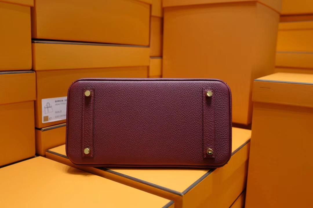 Hermes Birkin 25cm Togo 9D珊瑚红色 金扣