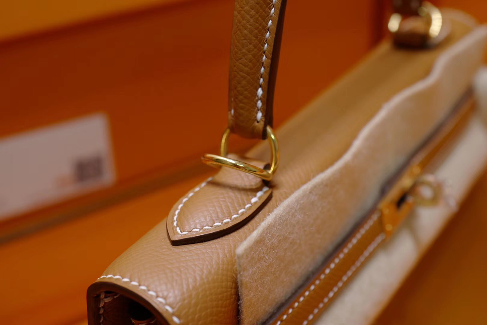 店长推荐：Hermes Kelly25cm 金棕色 Epsom 金扣
