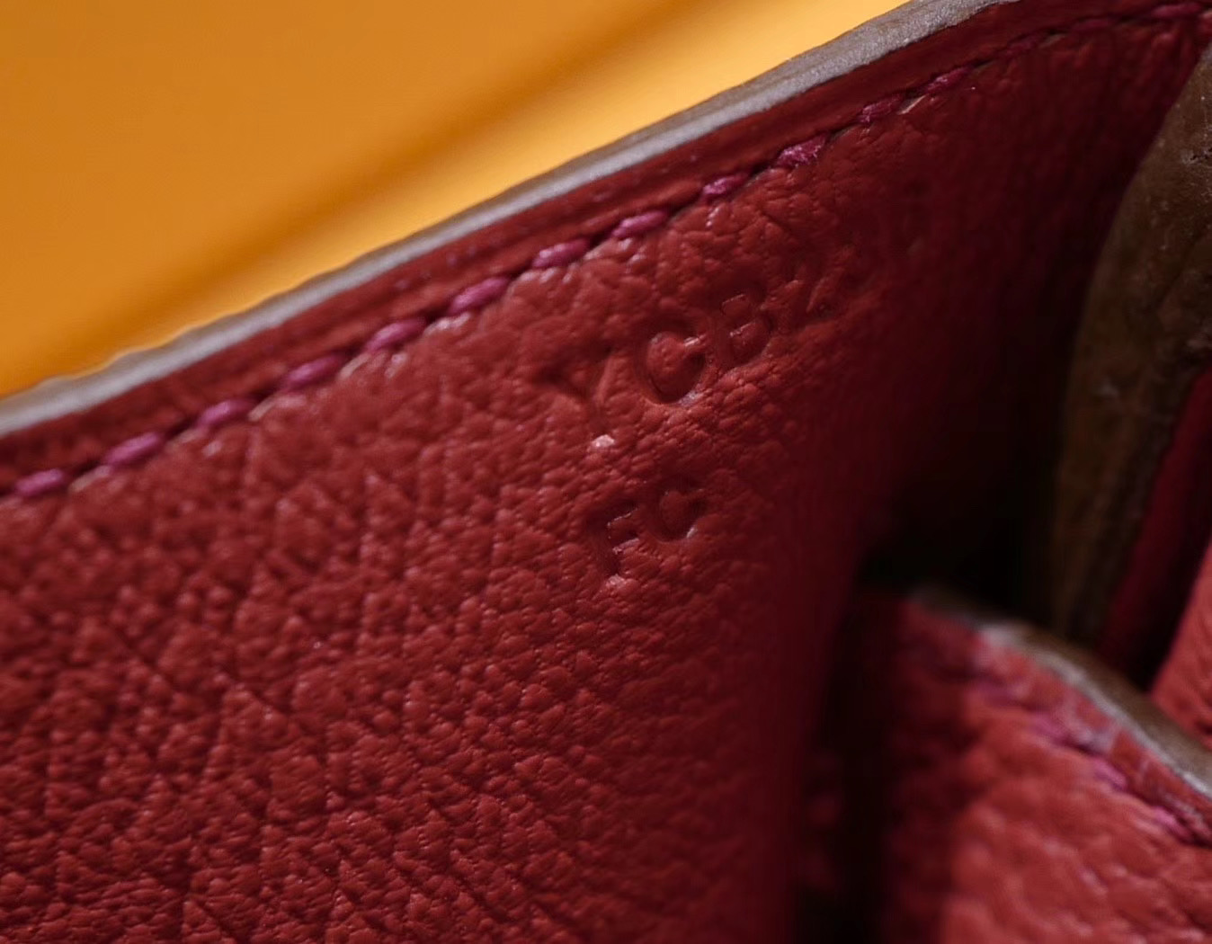 VIP一级品：爱马仕Hermes 铂金包 Birkin 30CM 朱砂红 Togo 金扣