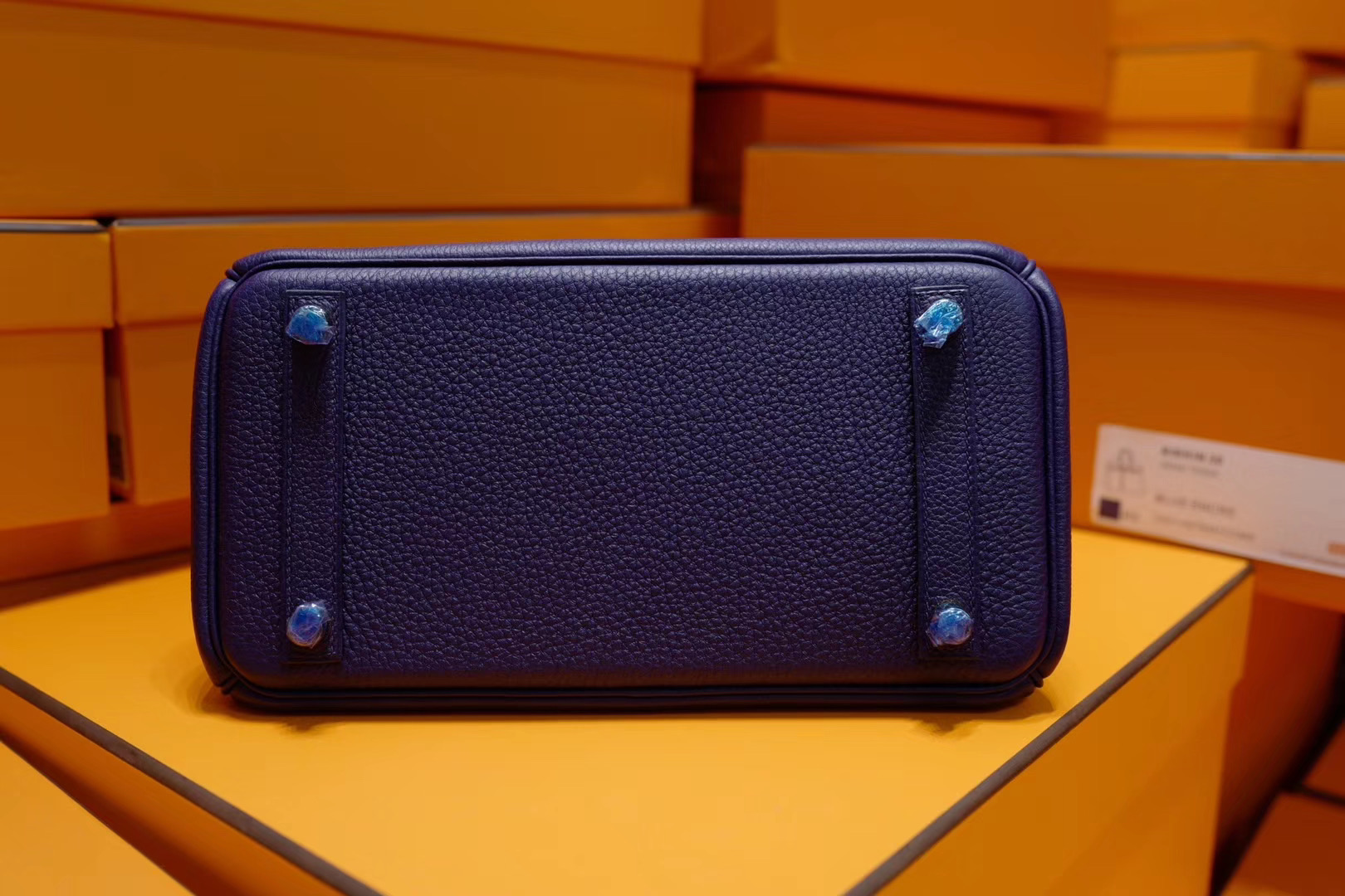 爱马仕包包官网 Birkin 25cm M3墨水蓝 Togo 银扣