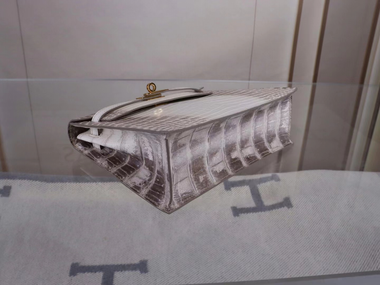 Hermes kelly danse 22CM 爱马仕喜马拉雅雾面鳄鱼皮单肩斜挎包
