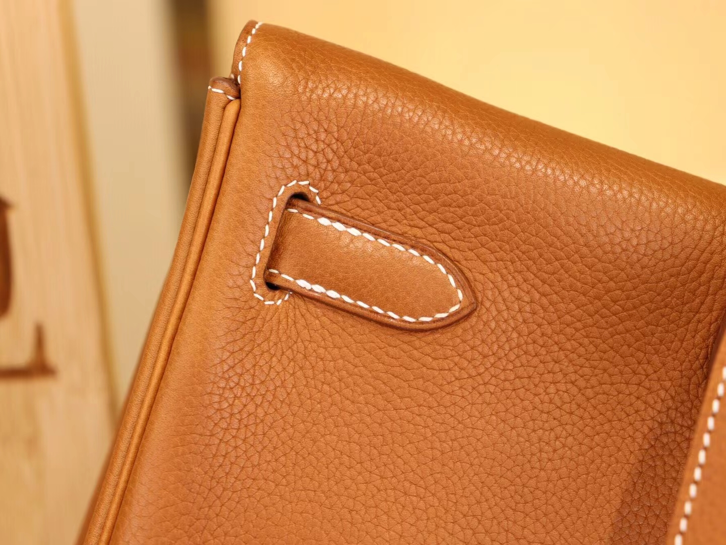 Hermes Kelly Ado 22CM 爱马仕棕色福宝马鞍皮双肩包后背包 金扣