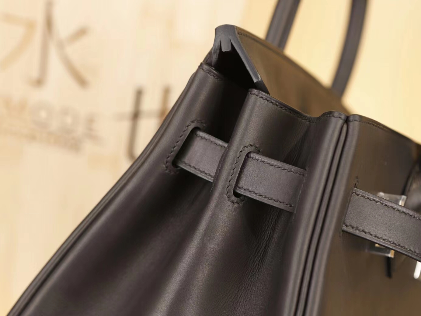 Hermes包包价格 爱马仕黑色马鞍皮铂金包Birkin30CM 银扣