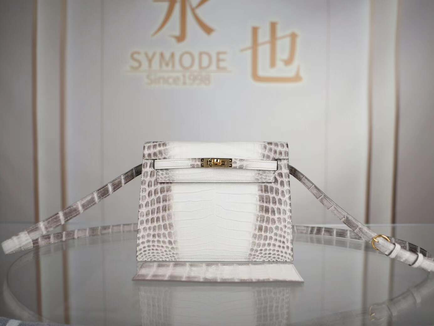 Hermes kelly danse 22CM 爱马仕喜马拉雅雾面鳄鱼皮单肩斜挎包
