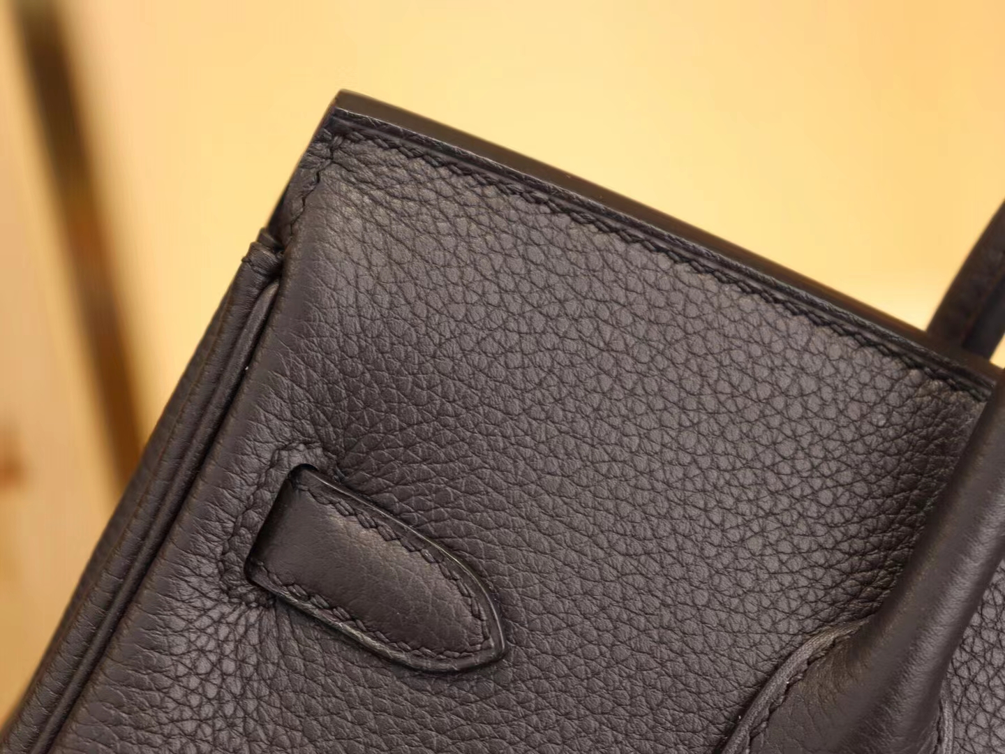 爱马仕铂金包价格 Hermes Birkin25CM黑色togo荔枝纹牛皮  银扣