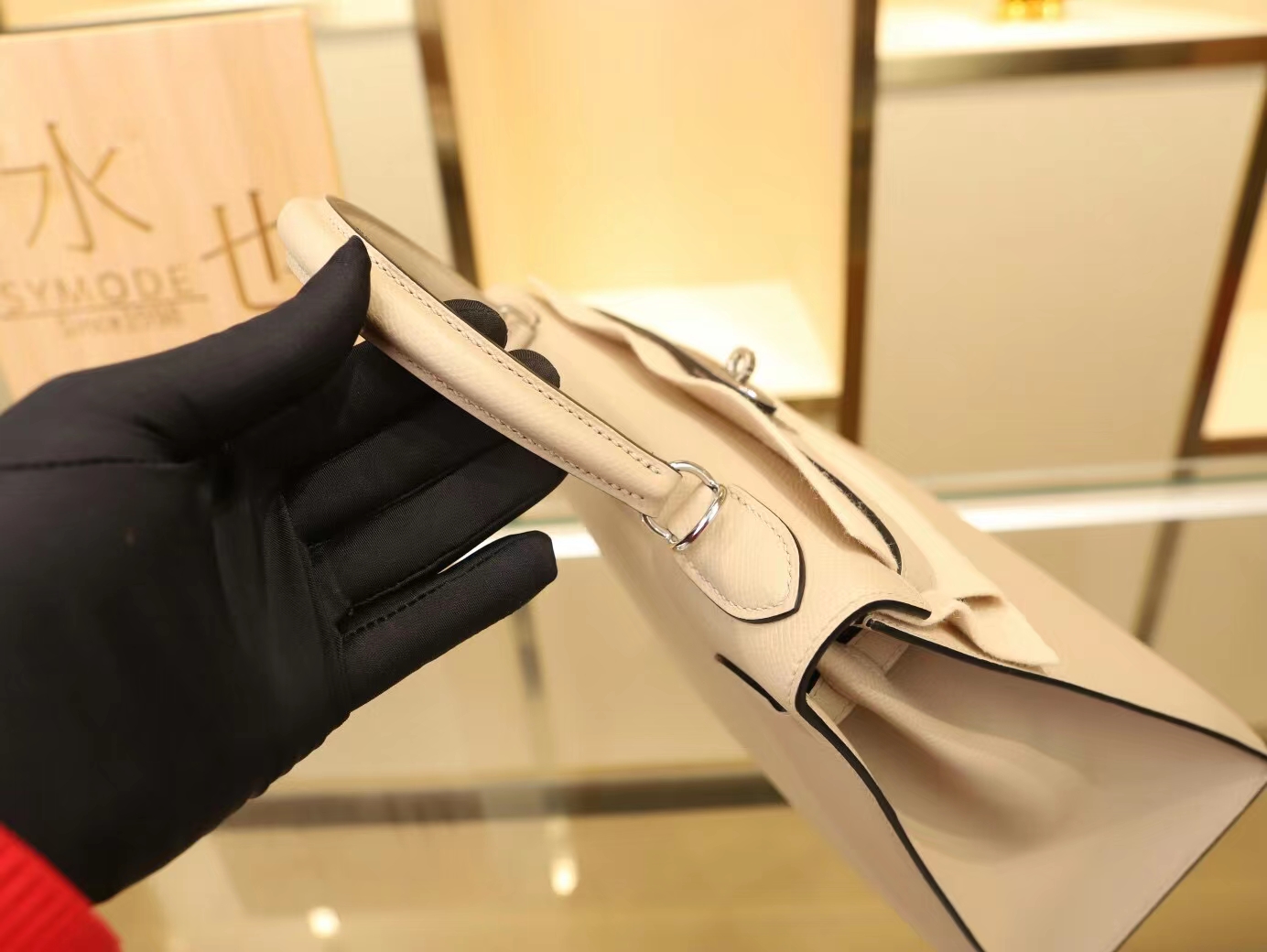 Hermes包包官网 爱马仕S2风衣灰Epsom牛皮凯莉包Kelly28CM 银扣