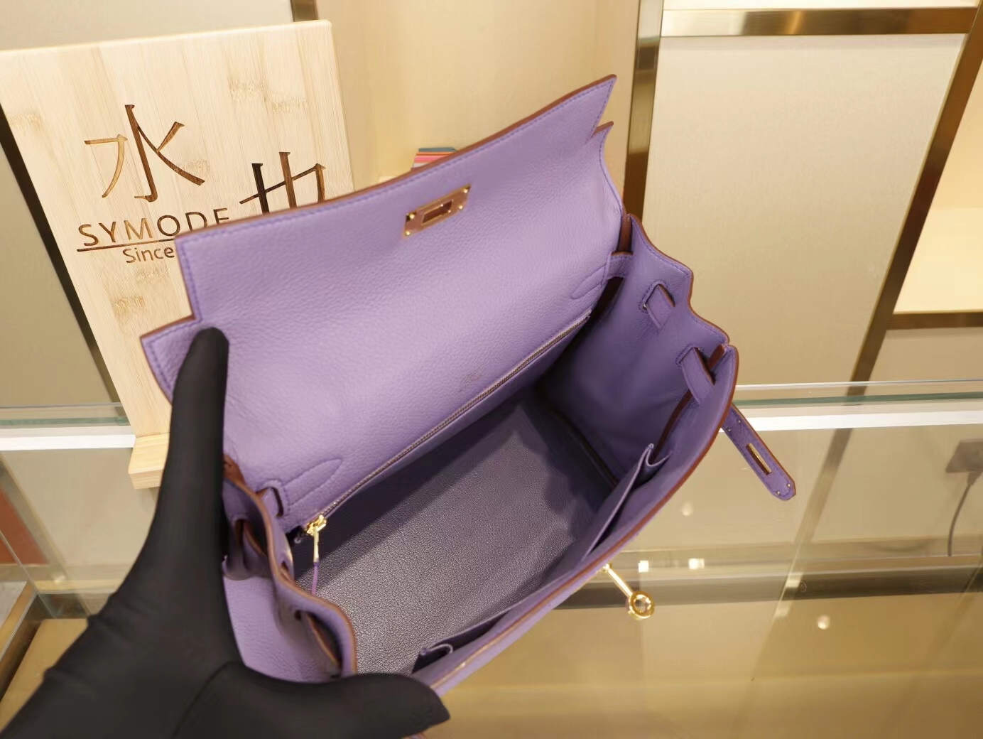 Hermes Kelly28CM 爱马仕限量蕾丝Ghillies系列凯莉包丁香紫lilas