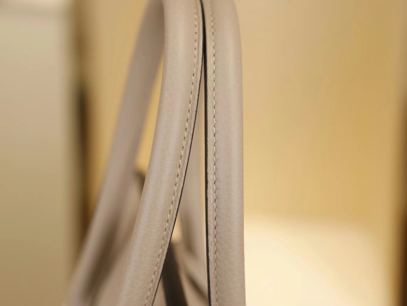 Hermes爱马仕新款帆布拼Togo皮斑鸠灰铂金包Birkin35CM 银扣