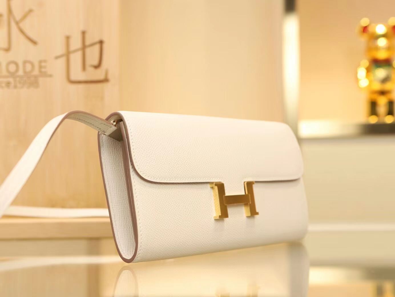 Hermes Constance to go Woc 爱马仕奶昔白epsom牛皮康斯坦空姐包