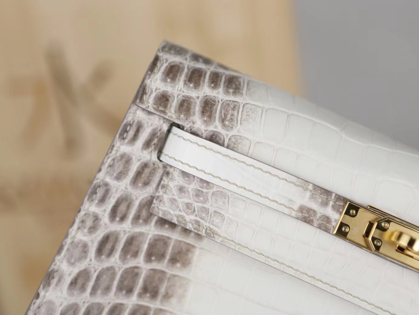 Hermes kelly danse 22CM 爱马仕喜马拉雅雾面鳄鱼皮单肩斜挎包