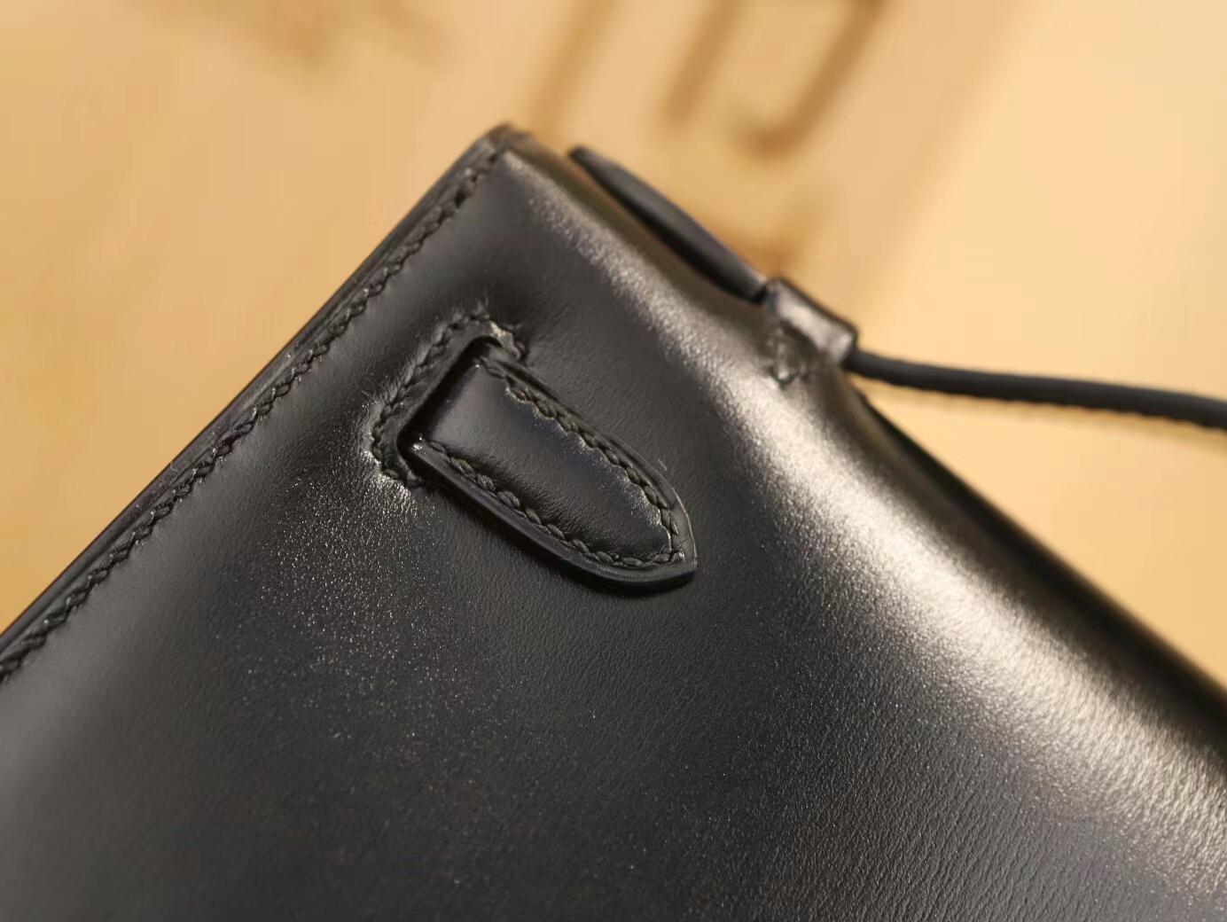 爱马仕迷你凯莉包一代全黑So Black 黑色Swift皮Kelly Pochette1代22cm
