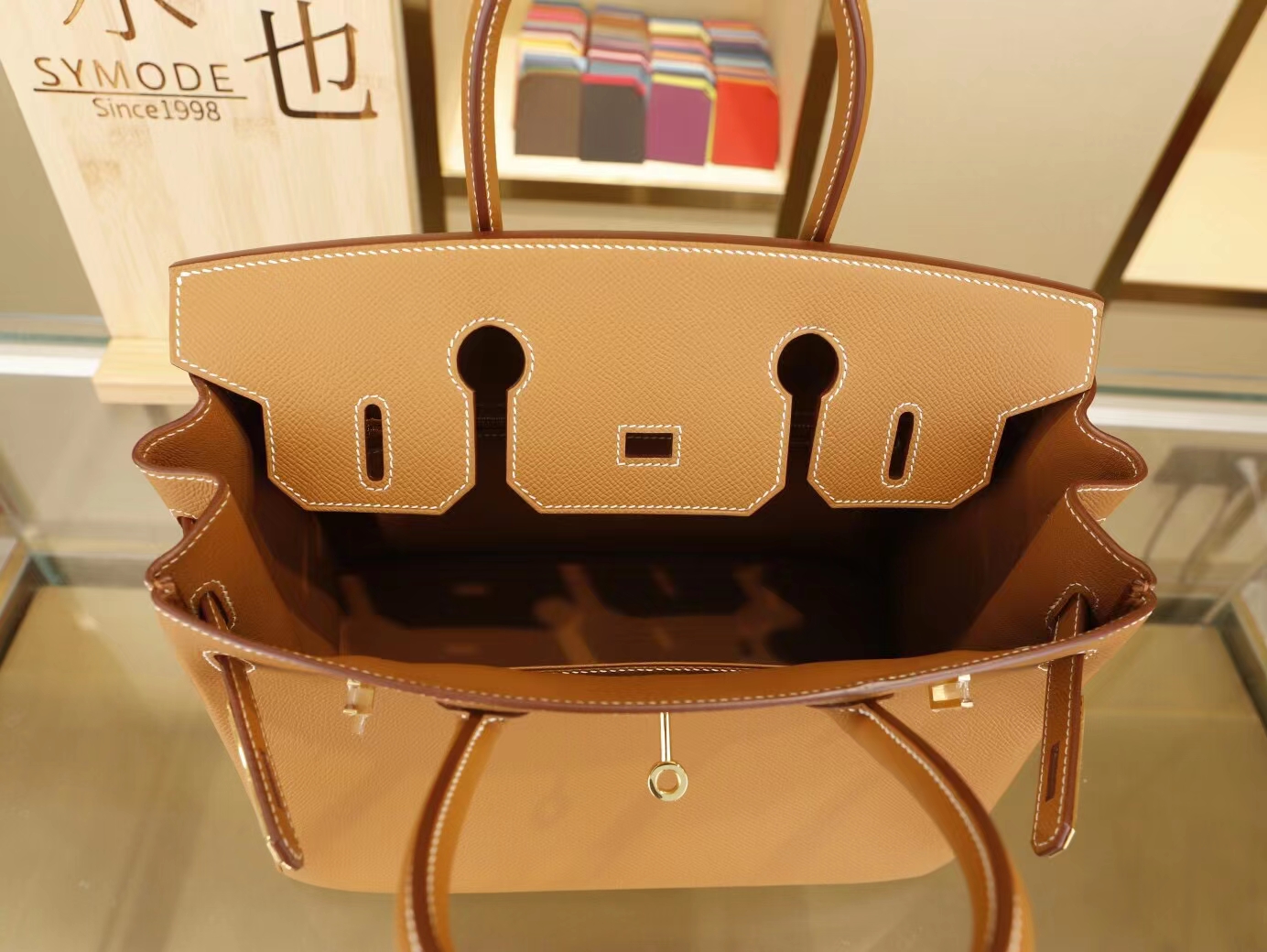 Hermes Birkin30CM 爱马仕CC37金棕色Epsom牛皮铂金包 金扣