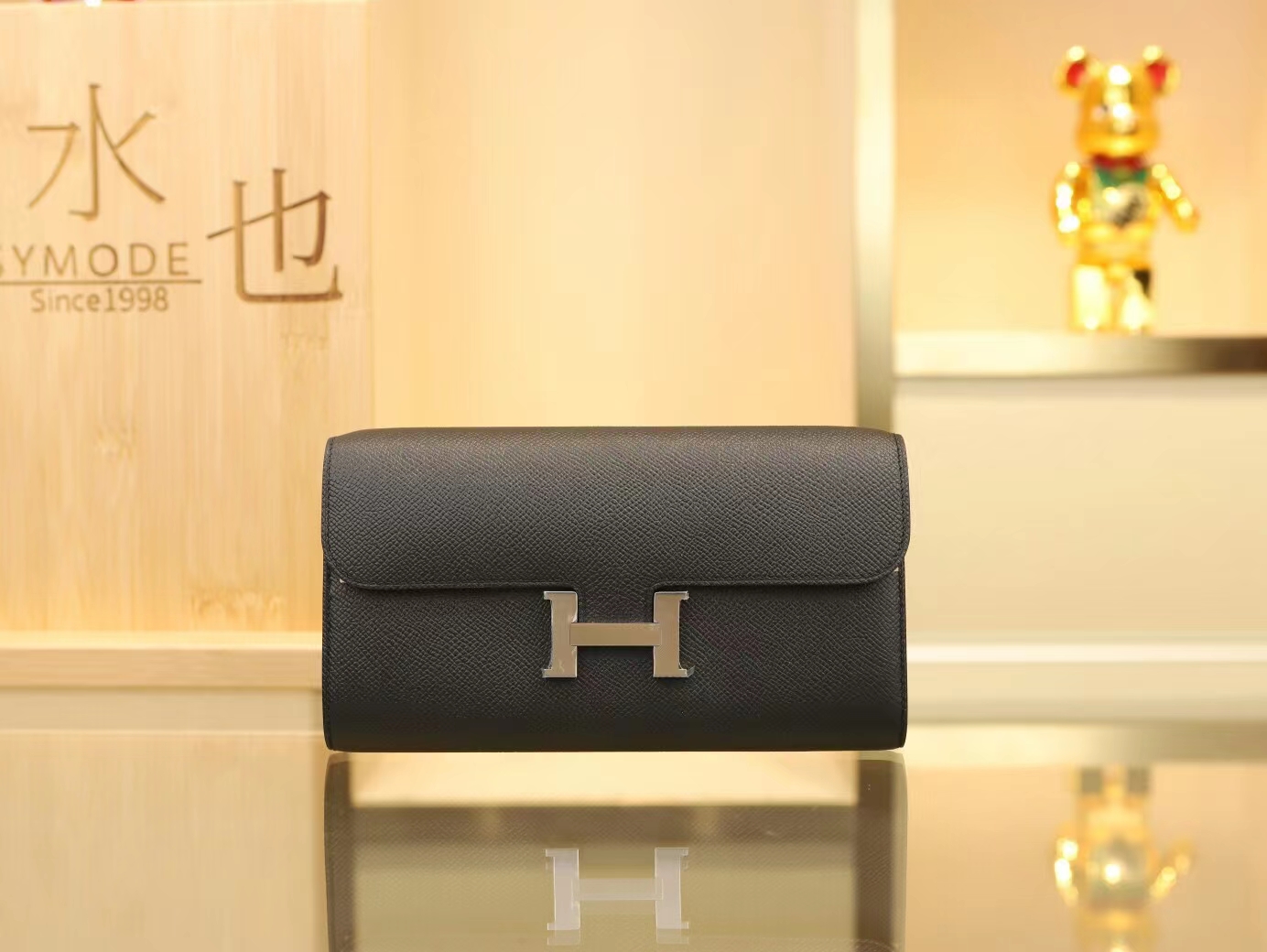 Hermes Constance to go woc 爱马仕黑色Epsom皮康斯坦空姐包钱包