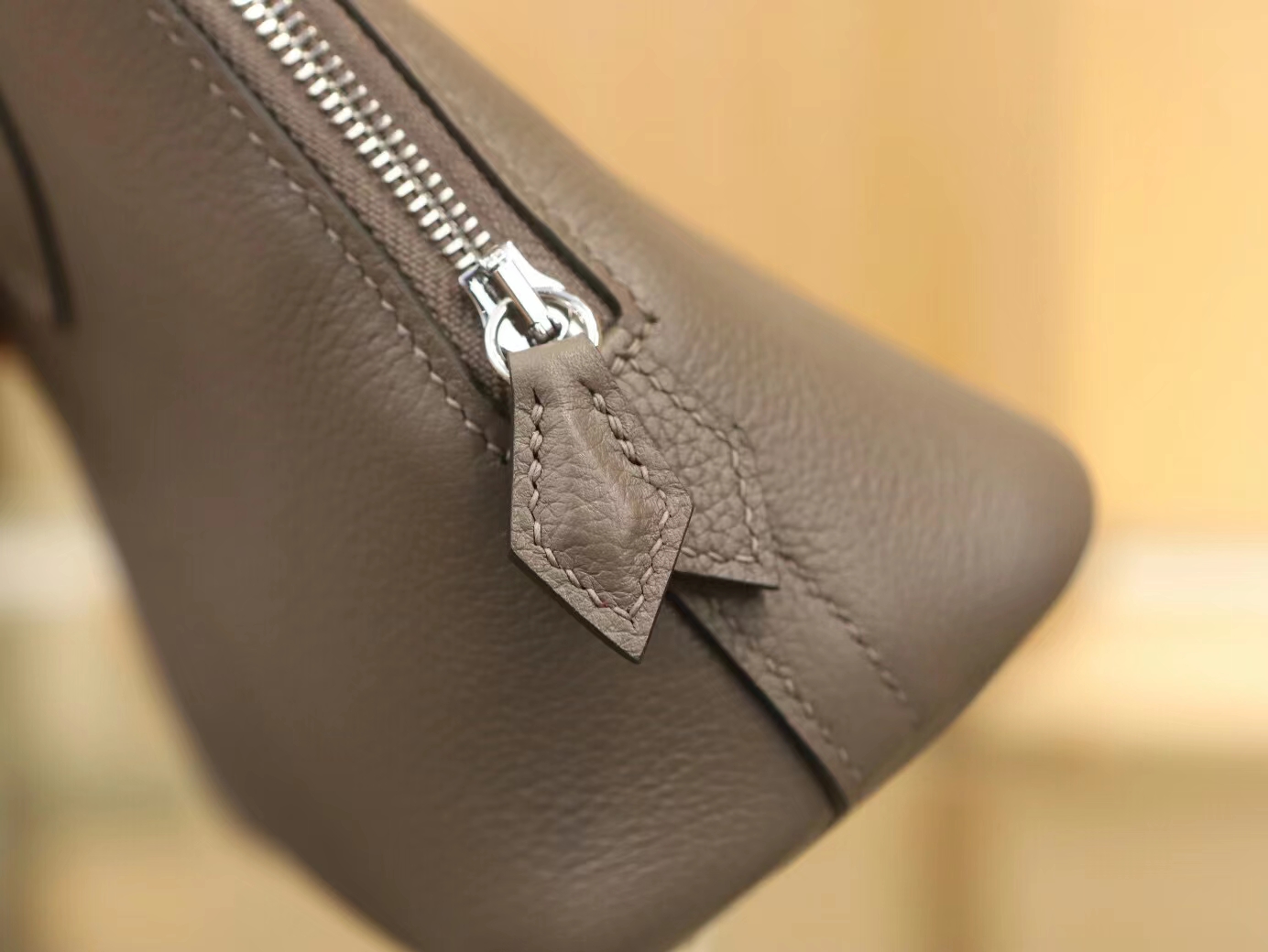 爱马仕保龄球包 Hermes Bolide 1923 mini18CM 8F锡器皮Evercolor皮 银扣