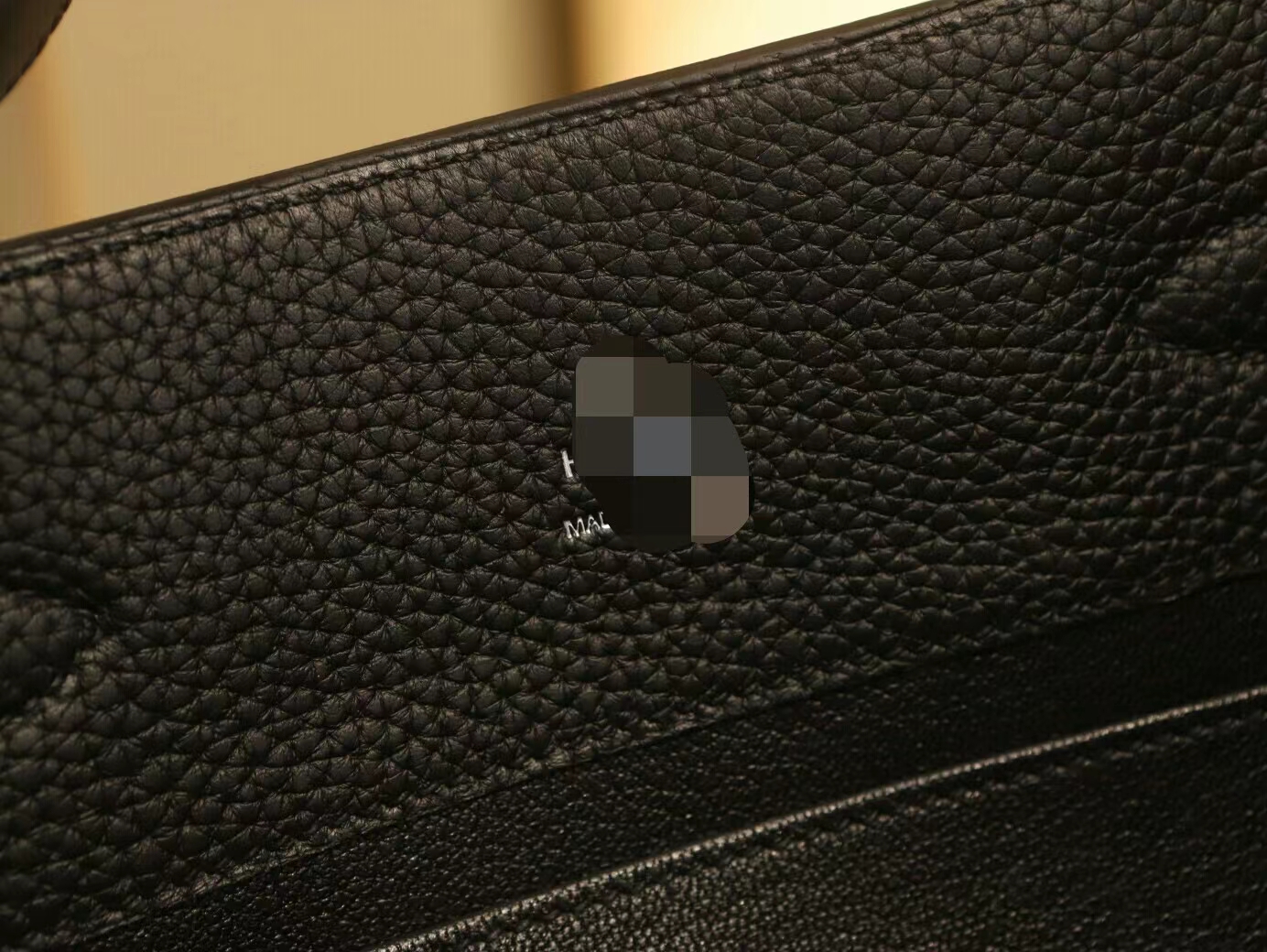 爱马仕包包官网 Hermes Sokelly22CM 89黑色Togo牛皮单肩斜挎包 银扣