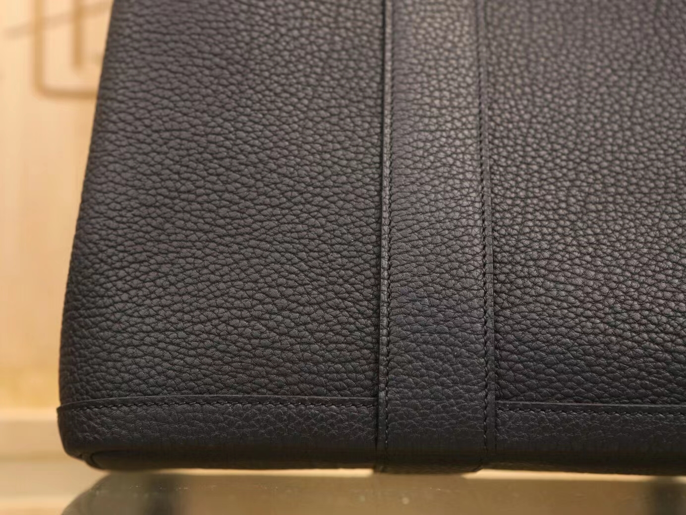 Hermes Garden Party30/36CM 爱马仕黑色Negonda皮花园包手提包