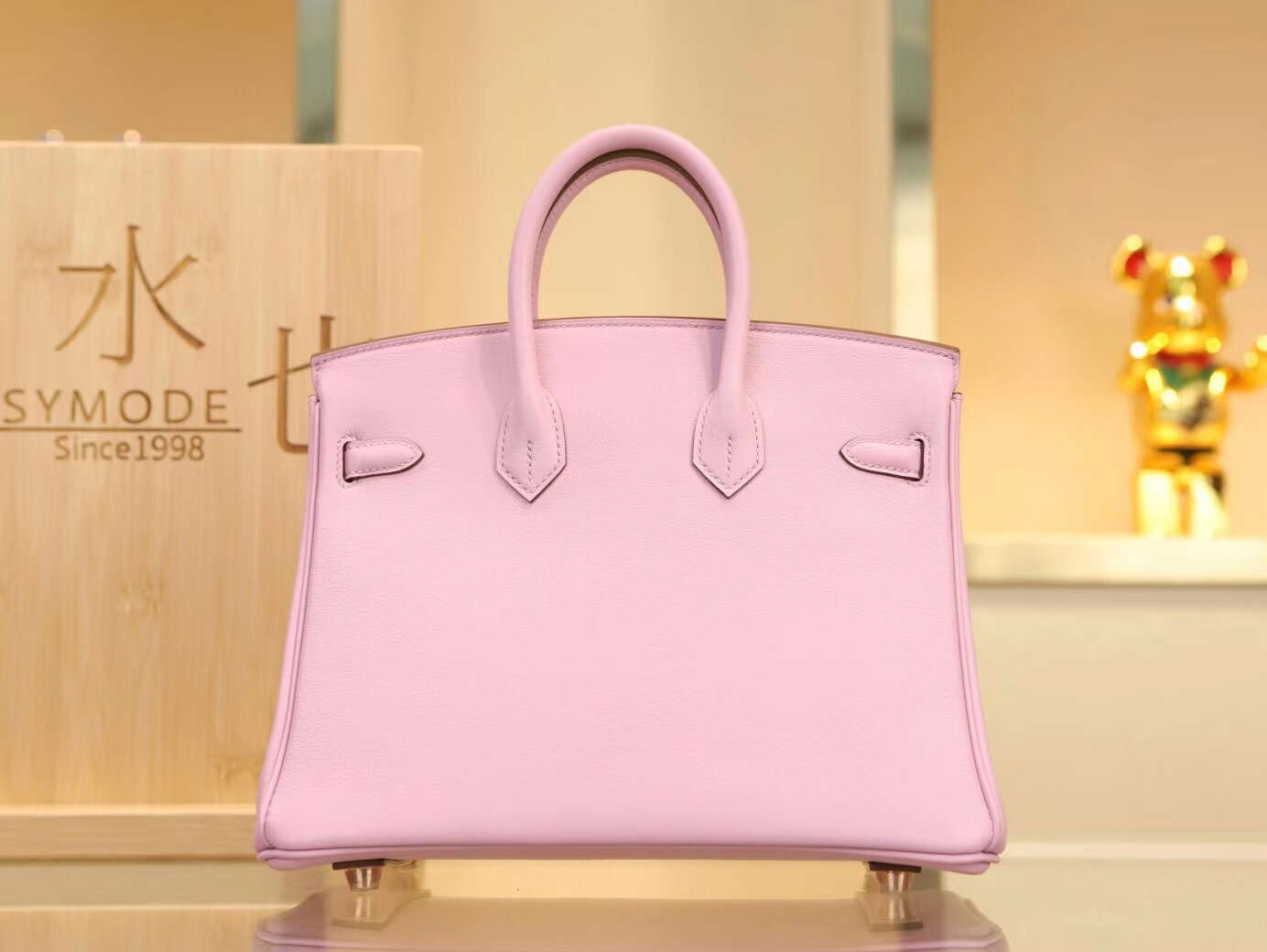 爱马仕包包官网 Hermes Birkin25CM X9 锦葵紫Swift皮铂金包 金扣