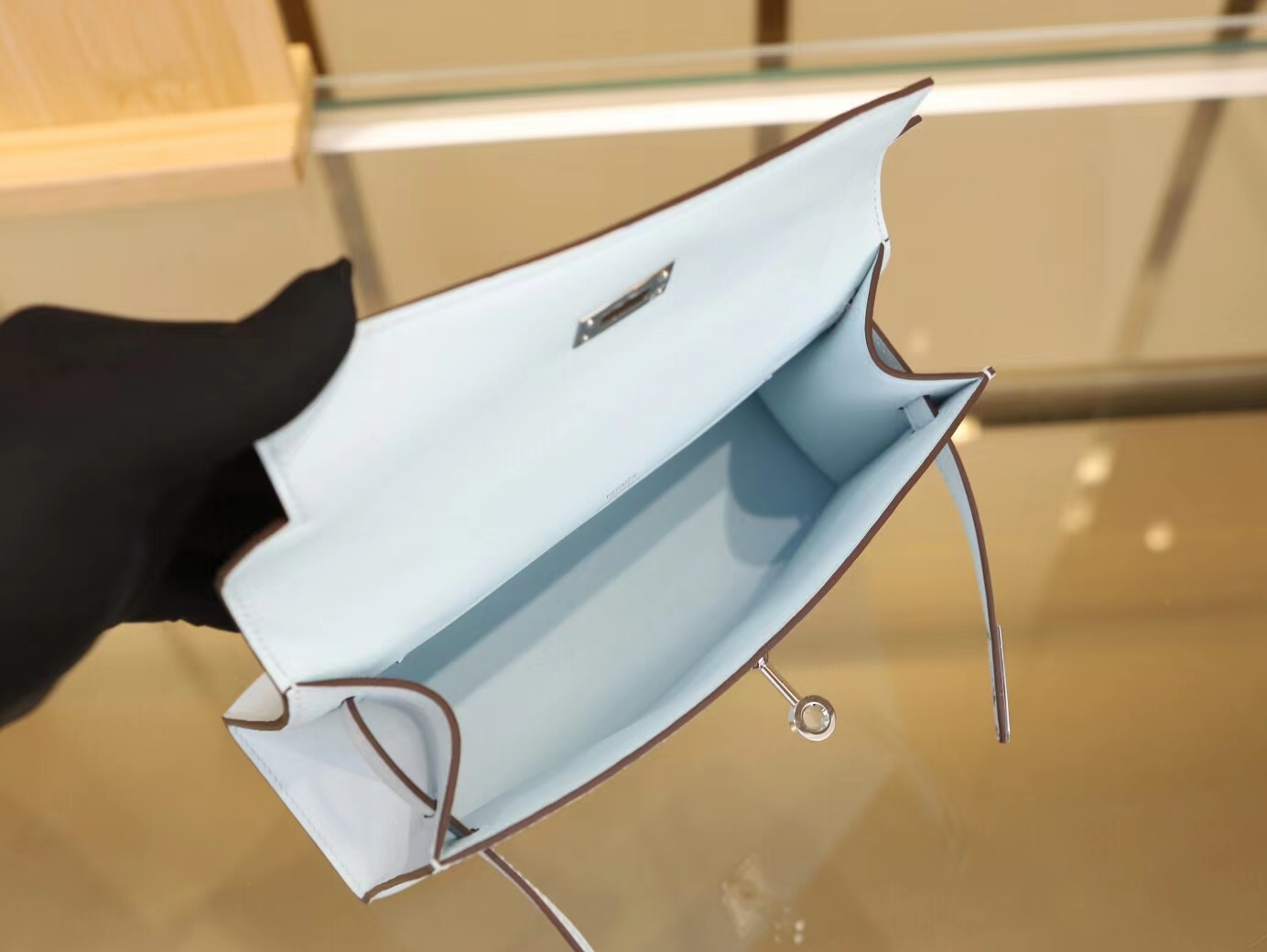 Hermes Kelly Pochette 1代 22cm 爱马仕T0圣杯蓝Swift牛皮一代迷你凯莉包