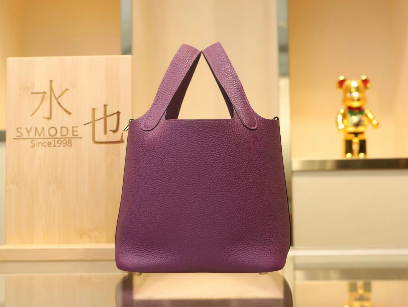 爱马仕包包批发 Hermes Picotin Lock18/22CM P9海葵紫TC皮菜篮子包水桶包