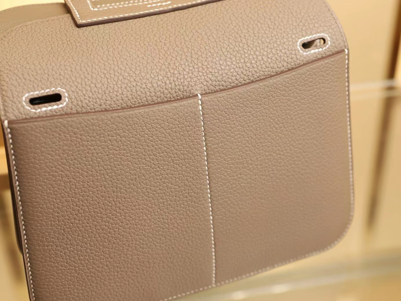 水也名品 Hermes Halzan25CM 爱马仕大象灰TC牛皮手提包斜挎包