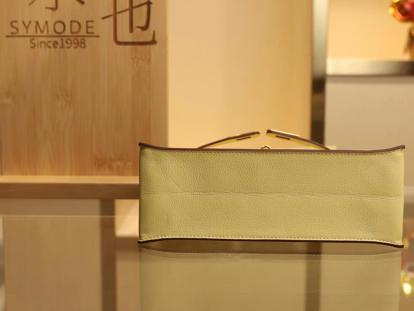 Symode Hermes Kelly Danse22CM 爱马仕1Z小鸡黄Evercolor皮跳舞包 金扣
