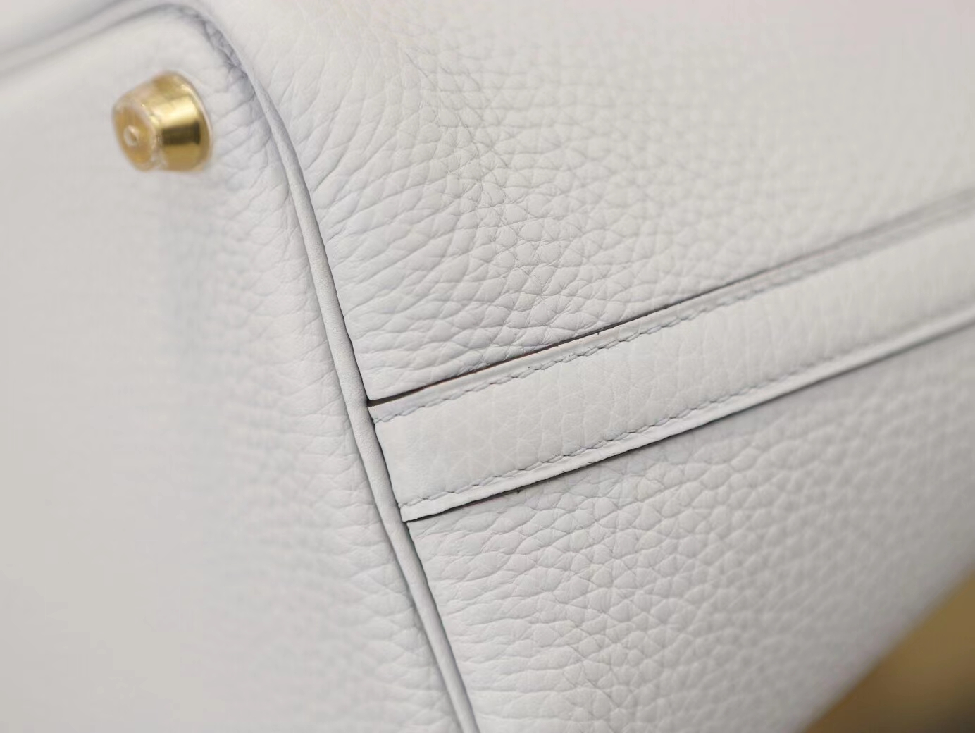纯手工缝制 Hermes爱马仕T0圣杯蓝TC牛皮菜篮子包Picotin Lock18CM