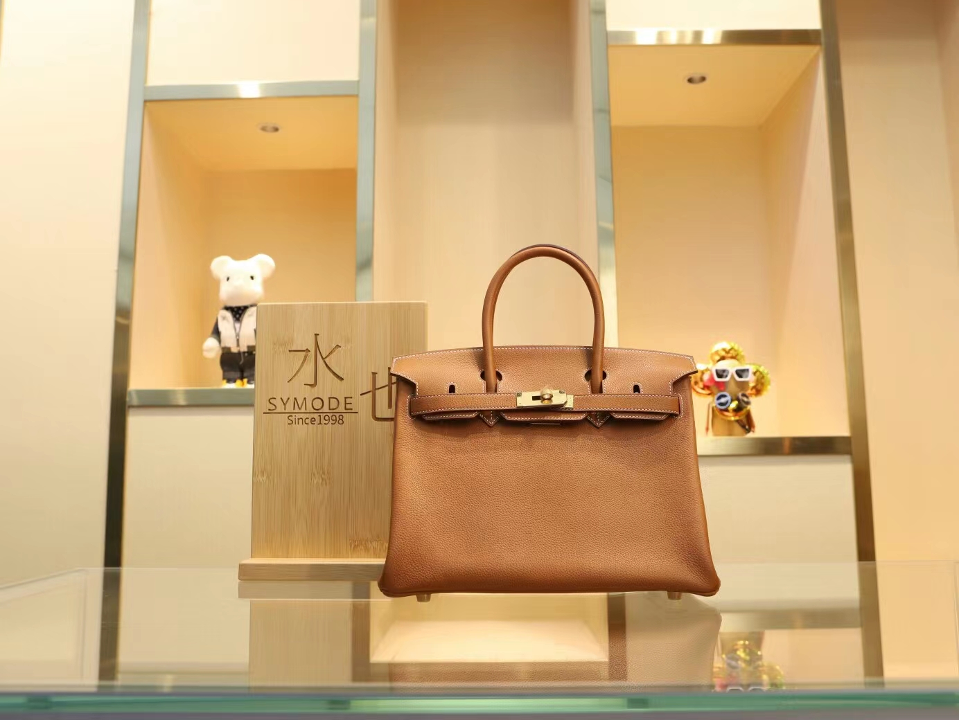 爱马仕包包货源 Hermes CK34焦糖棕福宝马鞍皮铂金包Birkin25CM/30CM