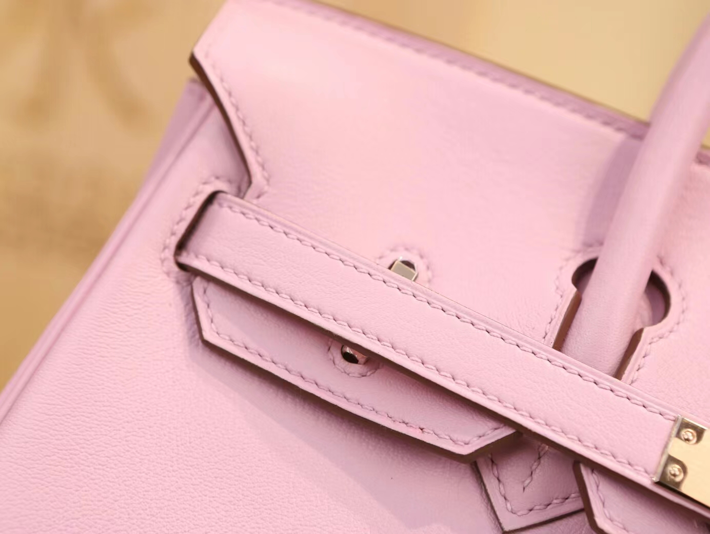 爱马仕包包官网 Hermes Birkin25CM X9 锦葵紫Swift皮铂金包 金扣