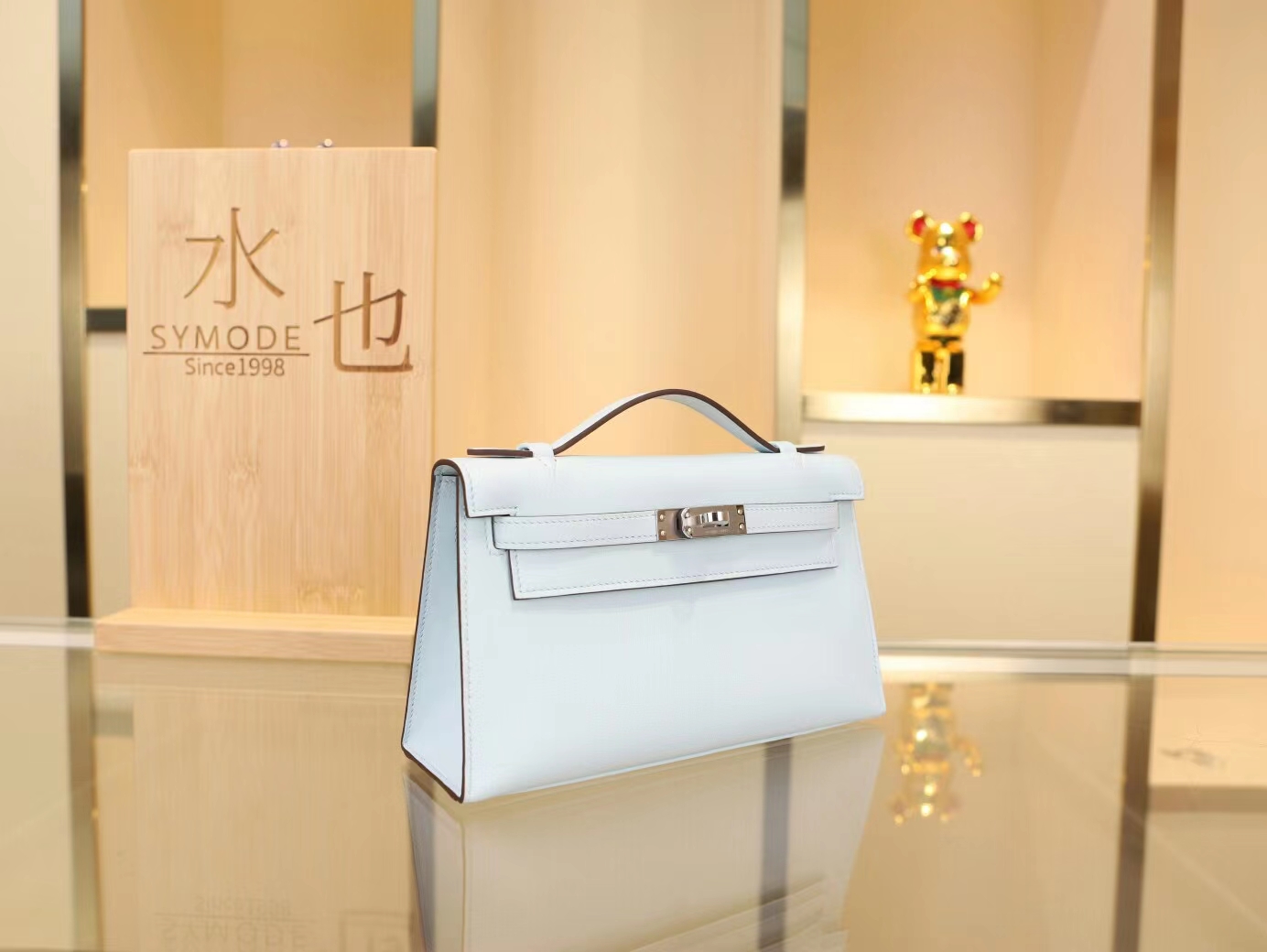 Hermes Kelly Pochette 1代 22cm 爱马仕T0圣杯蓝Swift牛皮一代迷你凯莉包