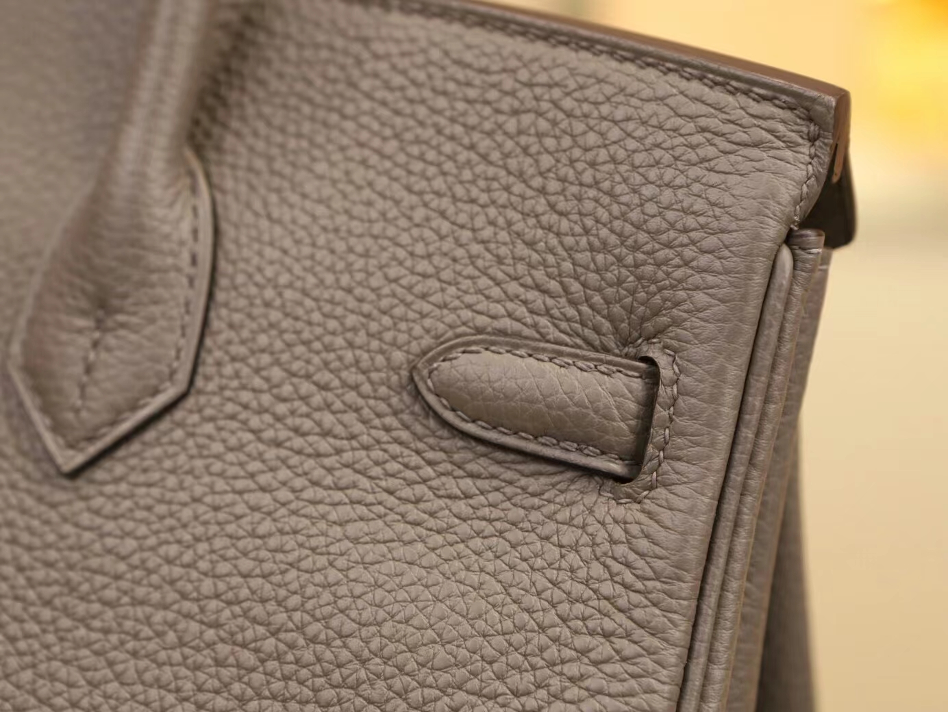 爱马仕包包官网 Hermes Birkin25CM 8F锡器灰Togo皮内缝铂金包