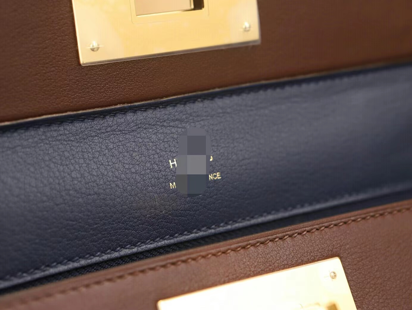 爱马仕新款女包 Hermes 0G马鞍红内拼宝石蓝Mini 2424手提单肩包