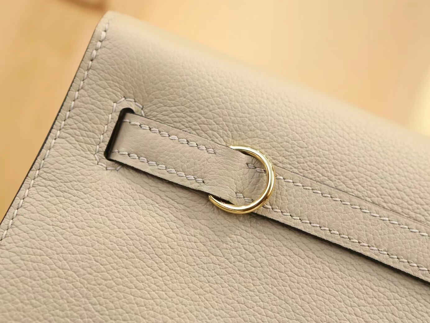 爱马仕女包批发 Hermes Kelly Danse22CM 斑鸠灰Evercolor皮跳舞包