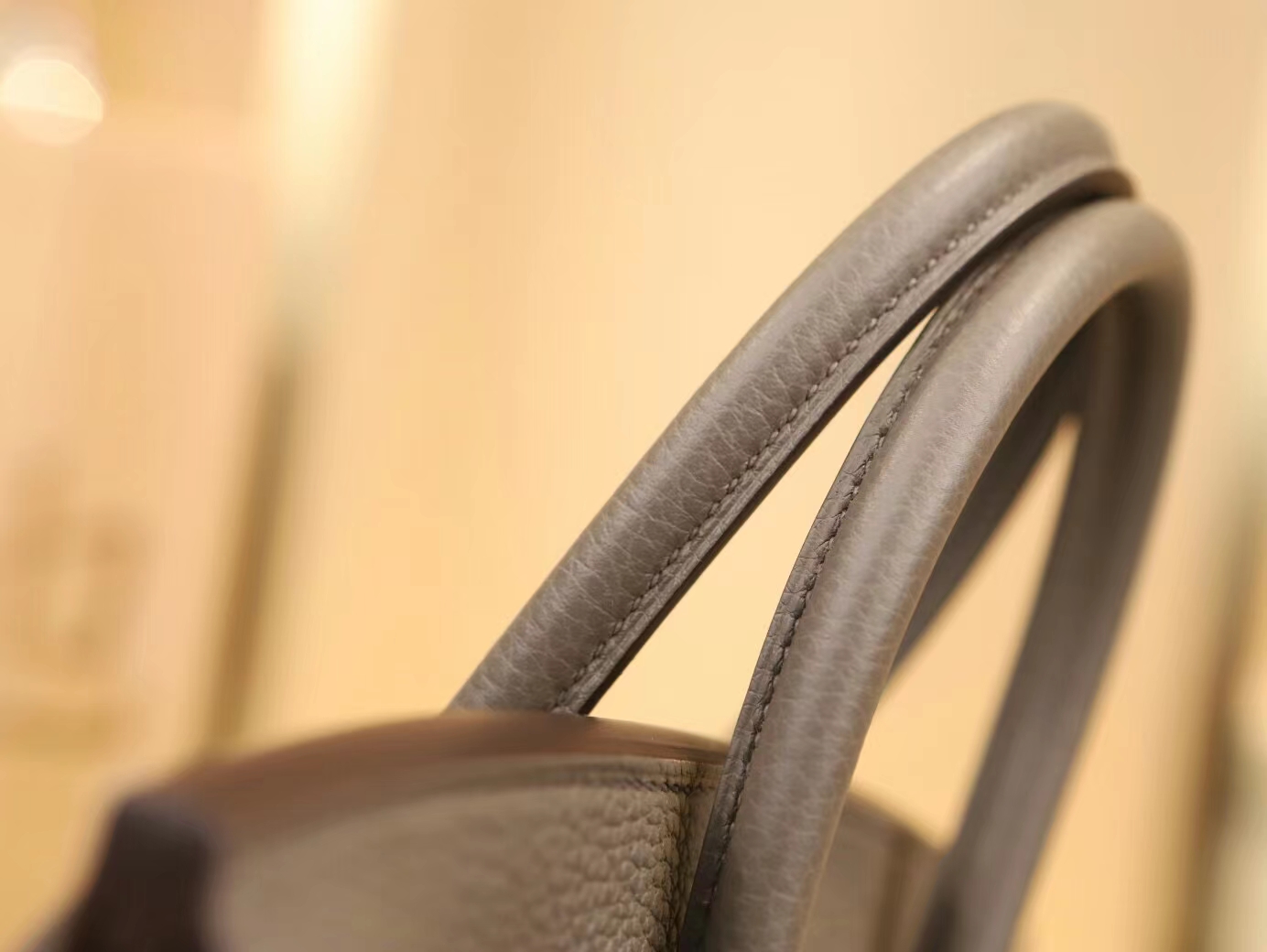 爱马仕包包官网 Hermes Birkin25CM 8F锡器灰Togo皮内缝铂金包