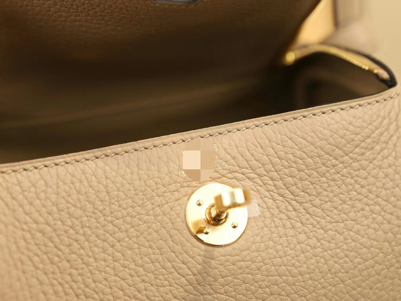 Hermes Mini Lindy19CM 爱马仕S2风衣灰TC牛皮迷你琳迪包 金扣