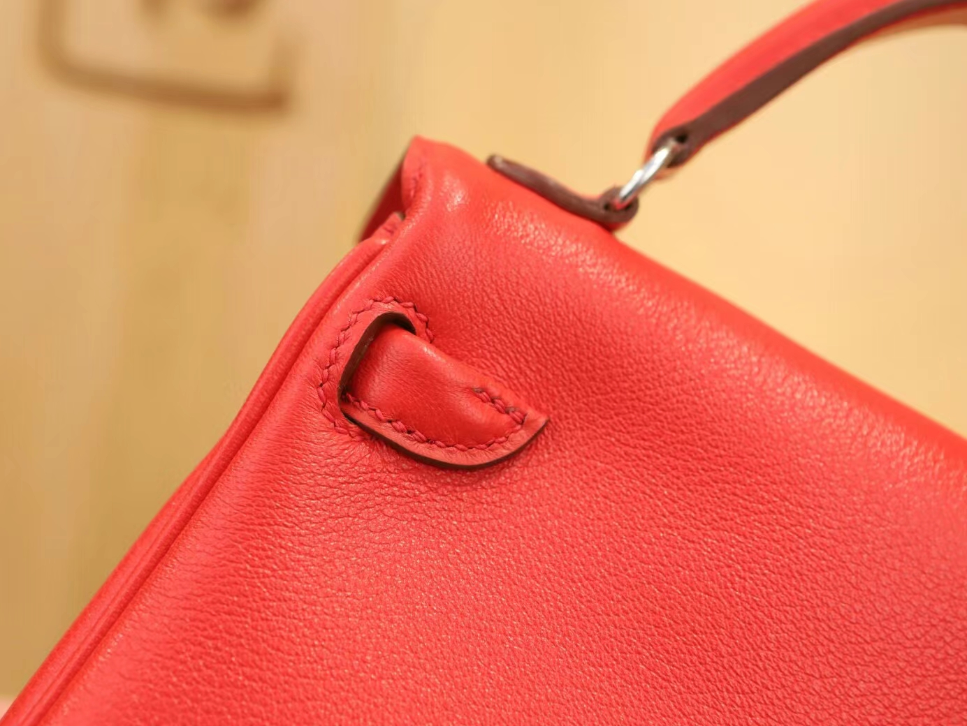 全手缝 Symode Hermes Kelly Doll 16CM S3心红色Swift皮拼J5天方夜谭粉亮面方块鳄鱼皮