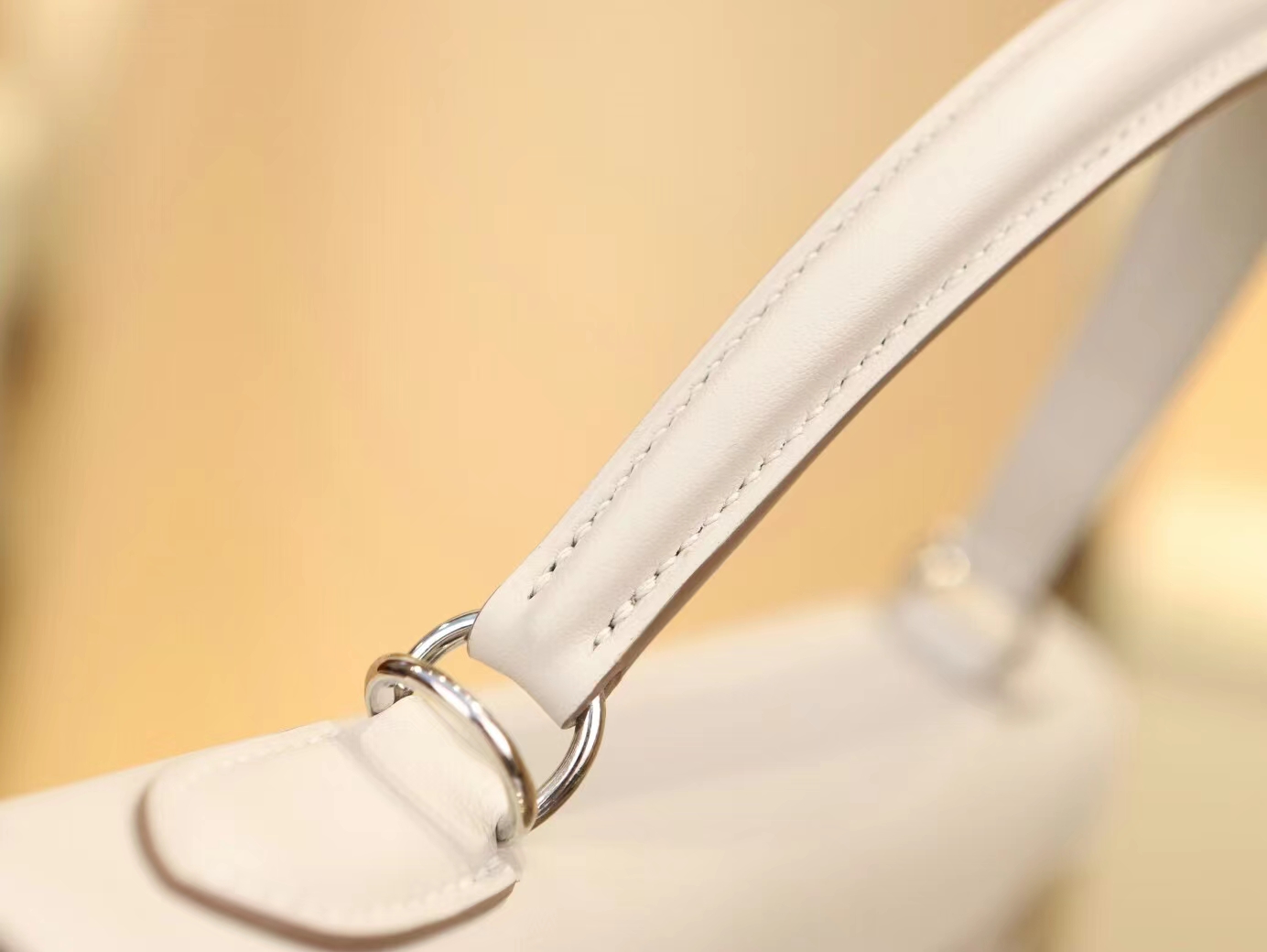爱马仕包包定制 Hermes Kelly32CM 80珍珠灰Swift小牛皮凯莉包 银扣
