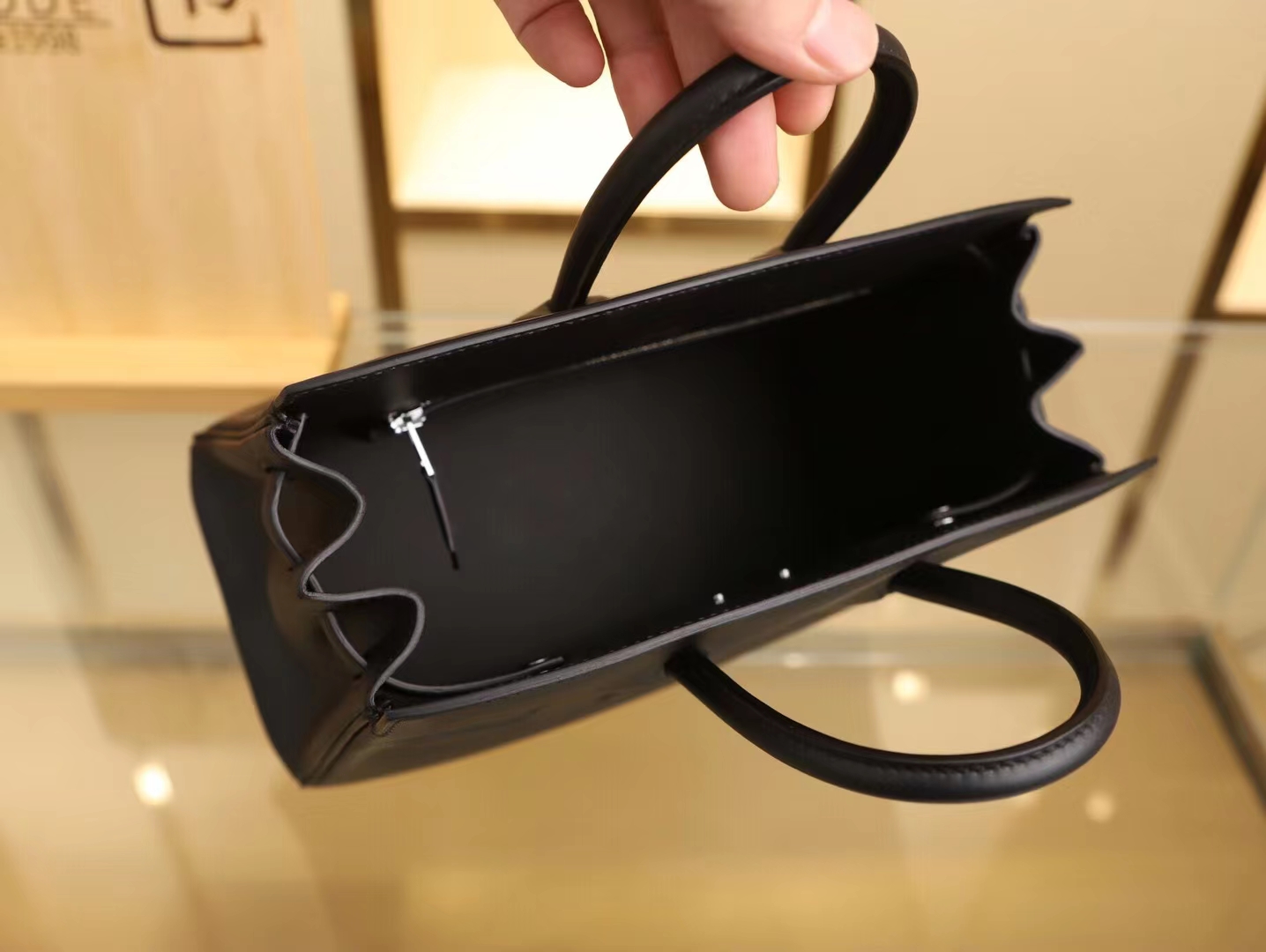 Hermes Birkin Shadow25CM 爱马仕89黑色浮雕设计铂金包女包