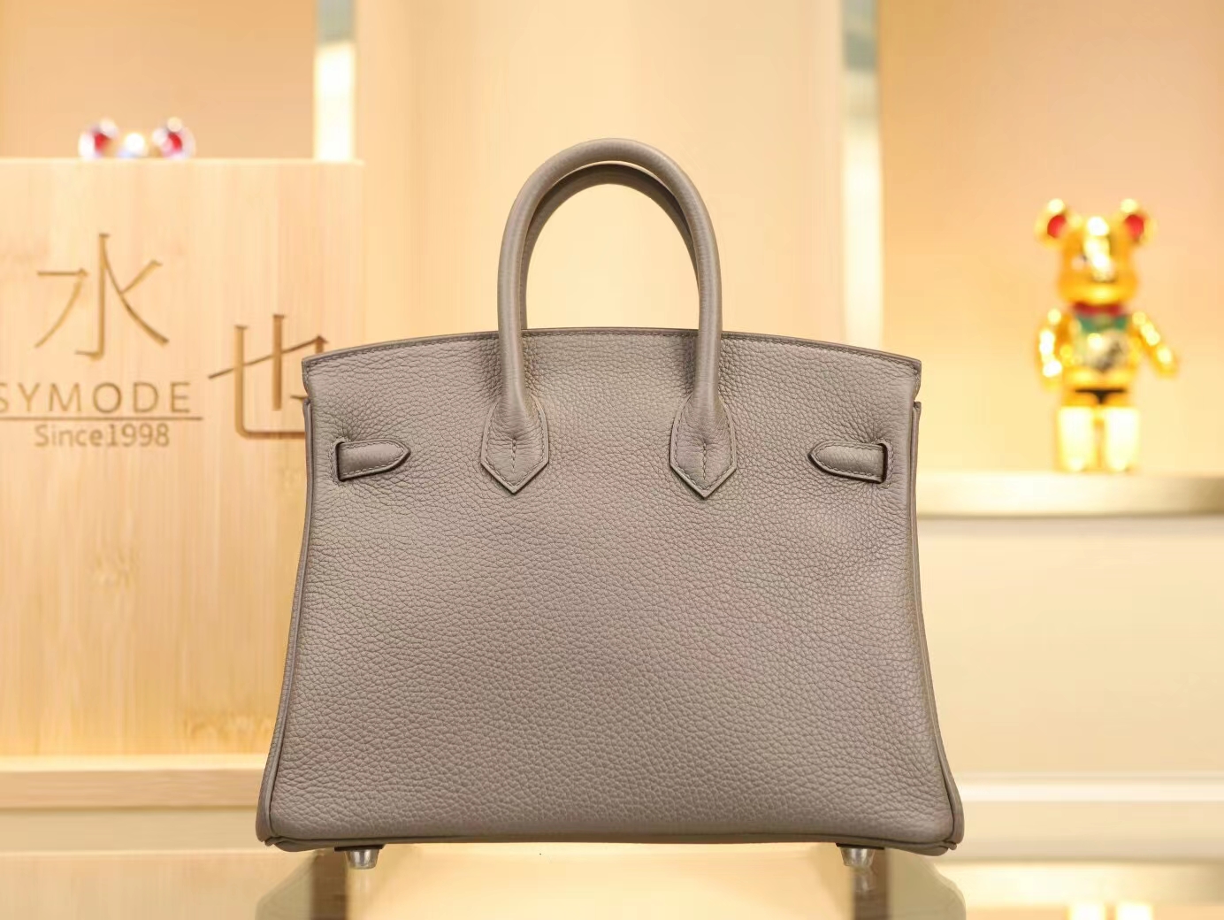 爱马仕包包官网 Hermes Birkin25CM 8F锡器灰Togo皮内缝铂金包