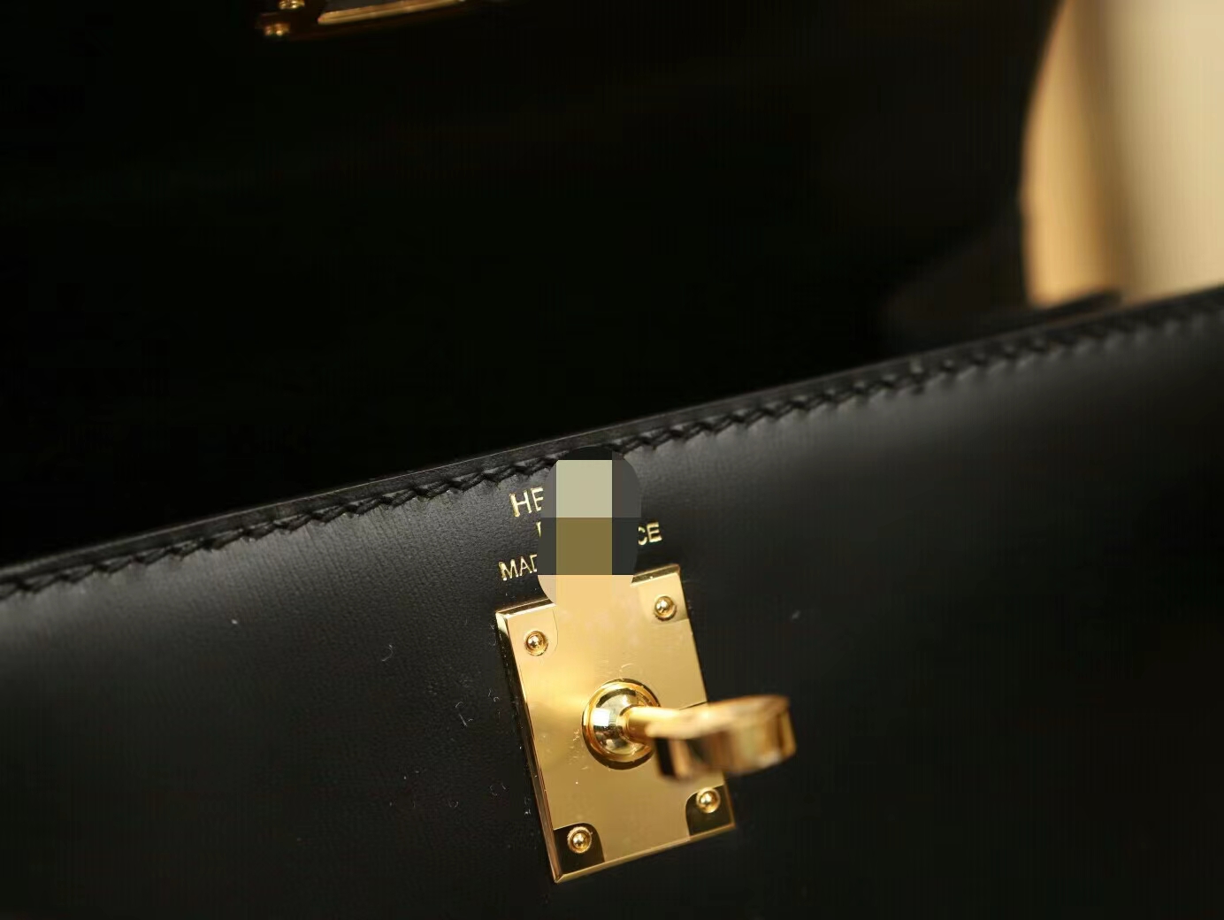 爱马仕大耳朵凯莉包 Hermes Kelly 20CM 89黑色box光面小牛皮 金扣