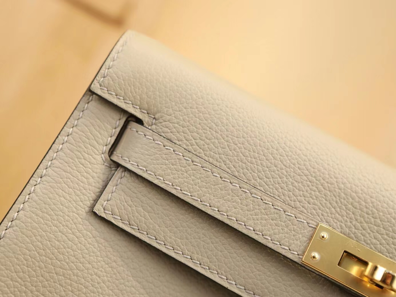 爱马仕女包批发 Hermes Kelly Danse22CM 斑鸠灰Evercolor皮跳舞包