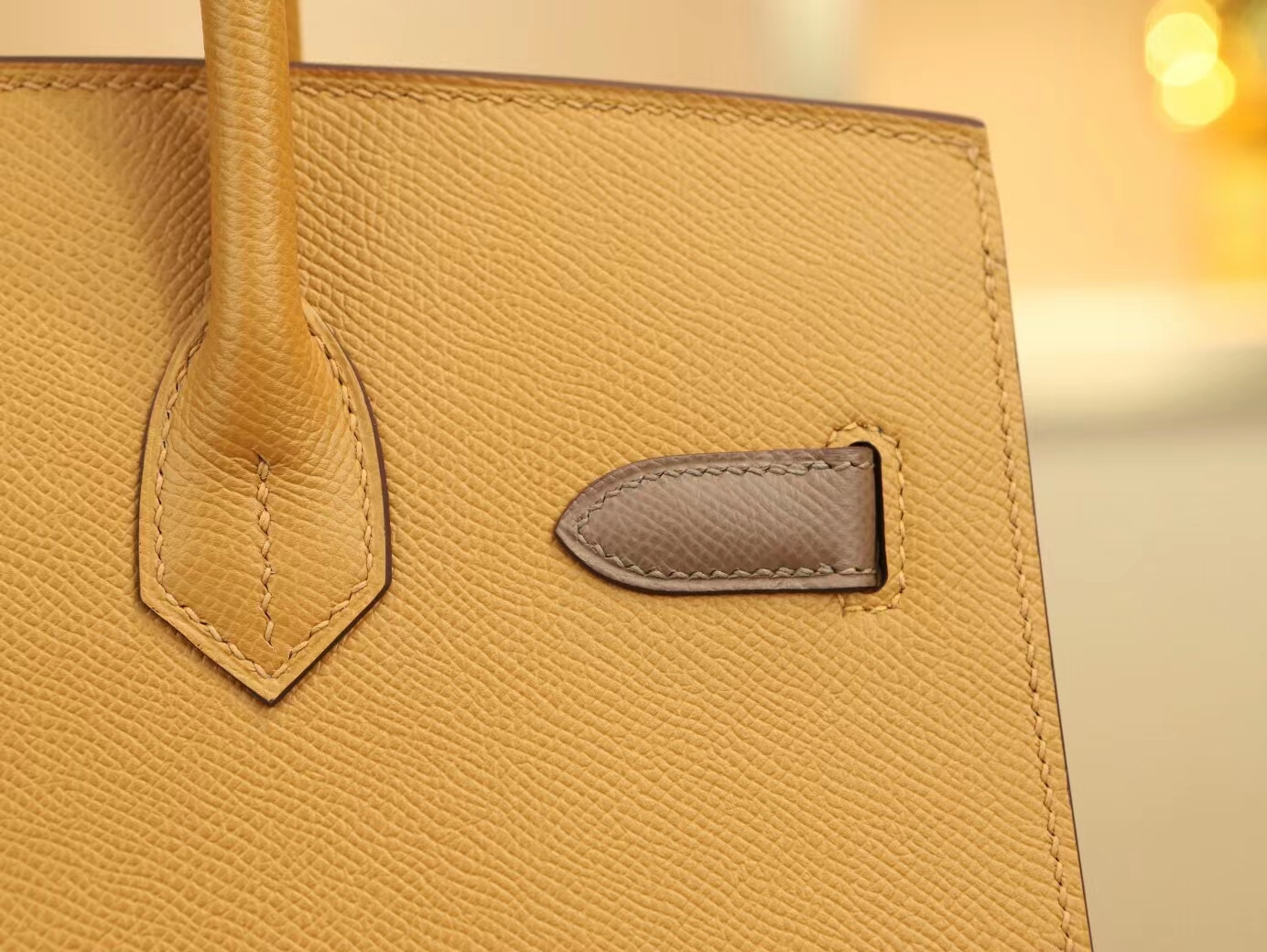 Hermes Birkin30CM Casaque对拼系列 爱马仕三拼色Epsom皮铂金包 银扣