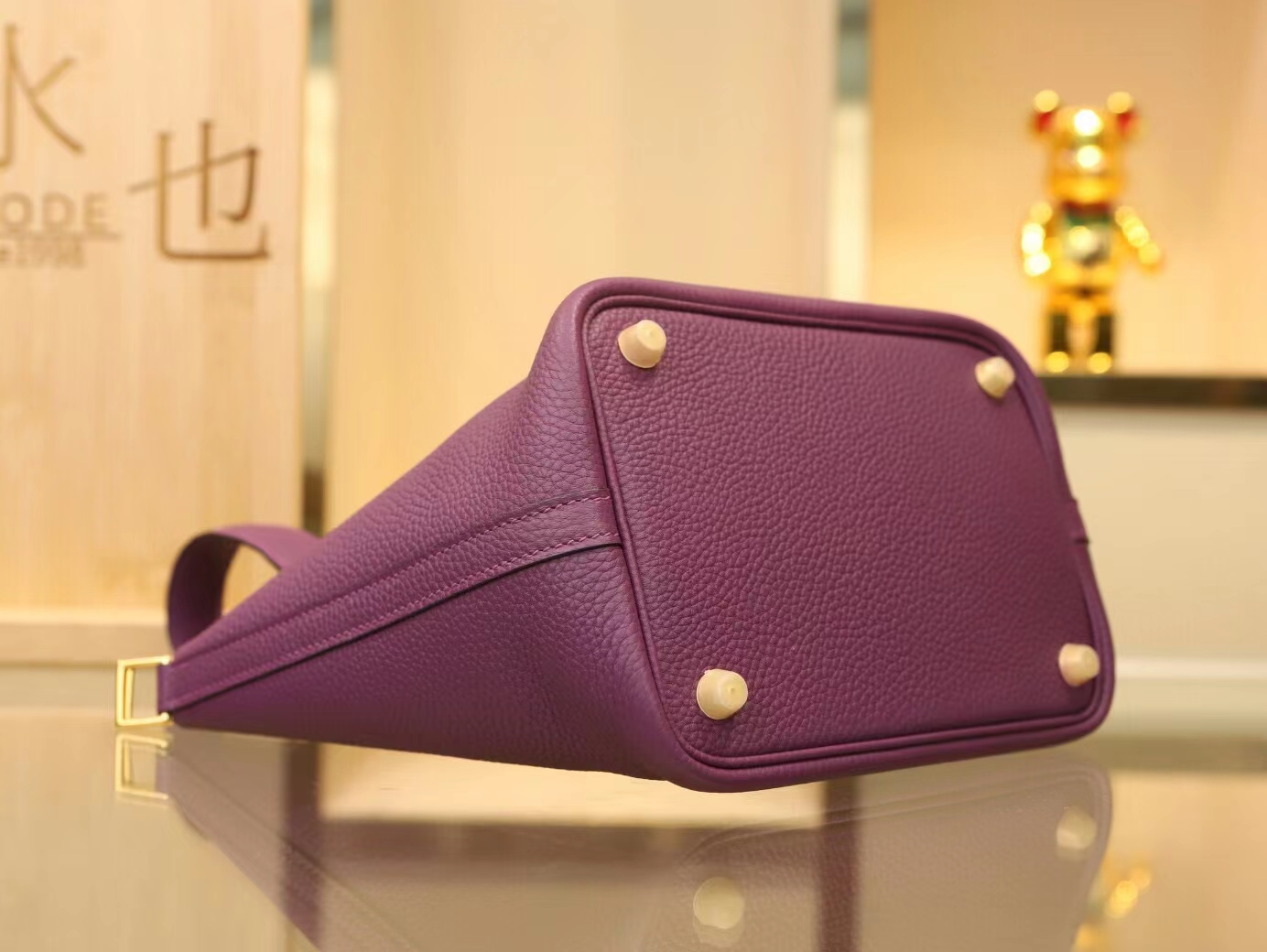 爱马仕包包批发 Hermes Picotin Lock18/22CM P9海葵紫TC皮菜篮子包水桶包