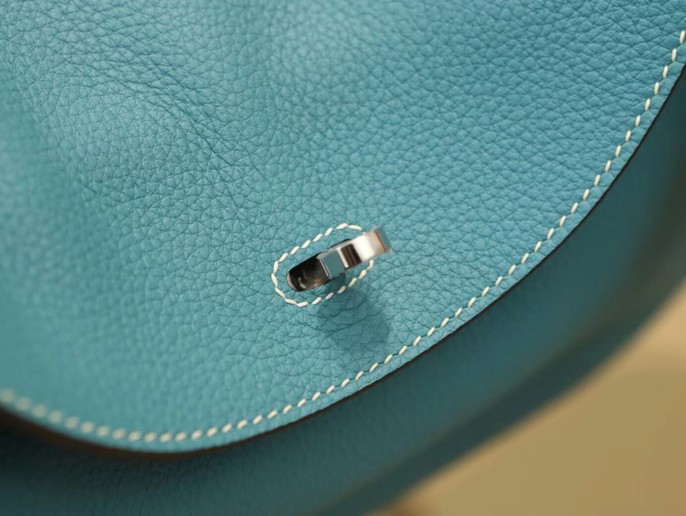 水也名品 Hermes Lindy26CM/30CM 爱马仕CC75牛仔蓝TC牛皮琳迪包 银扣