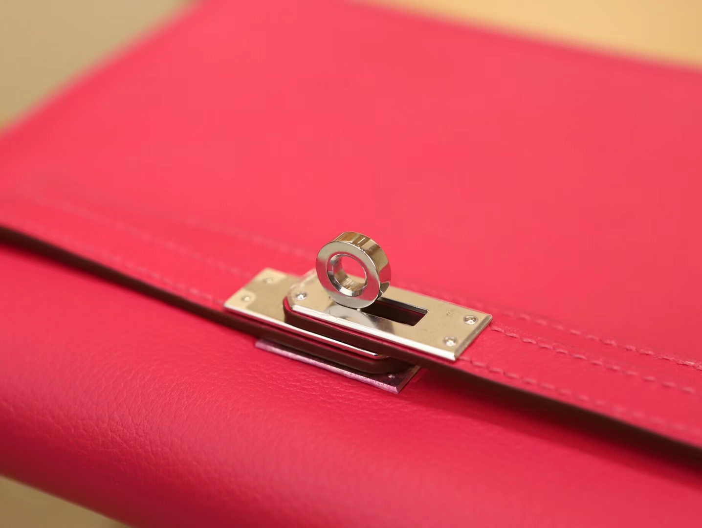 爱马仕跳舞包 Symode Hermes Kelly Danse22CM 90树莓粉Evercolor皮