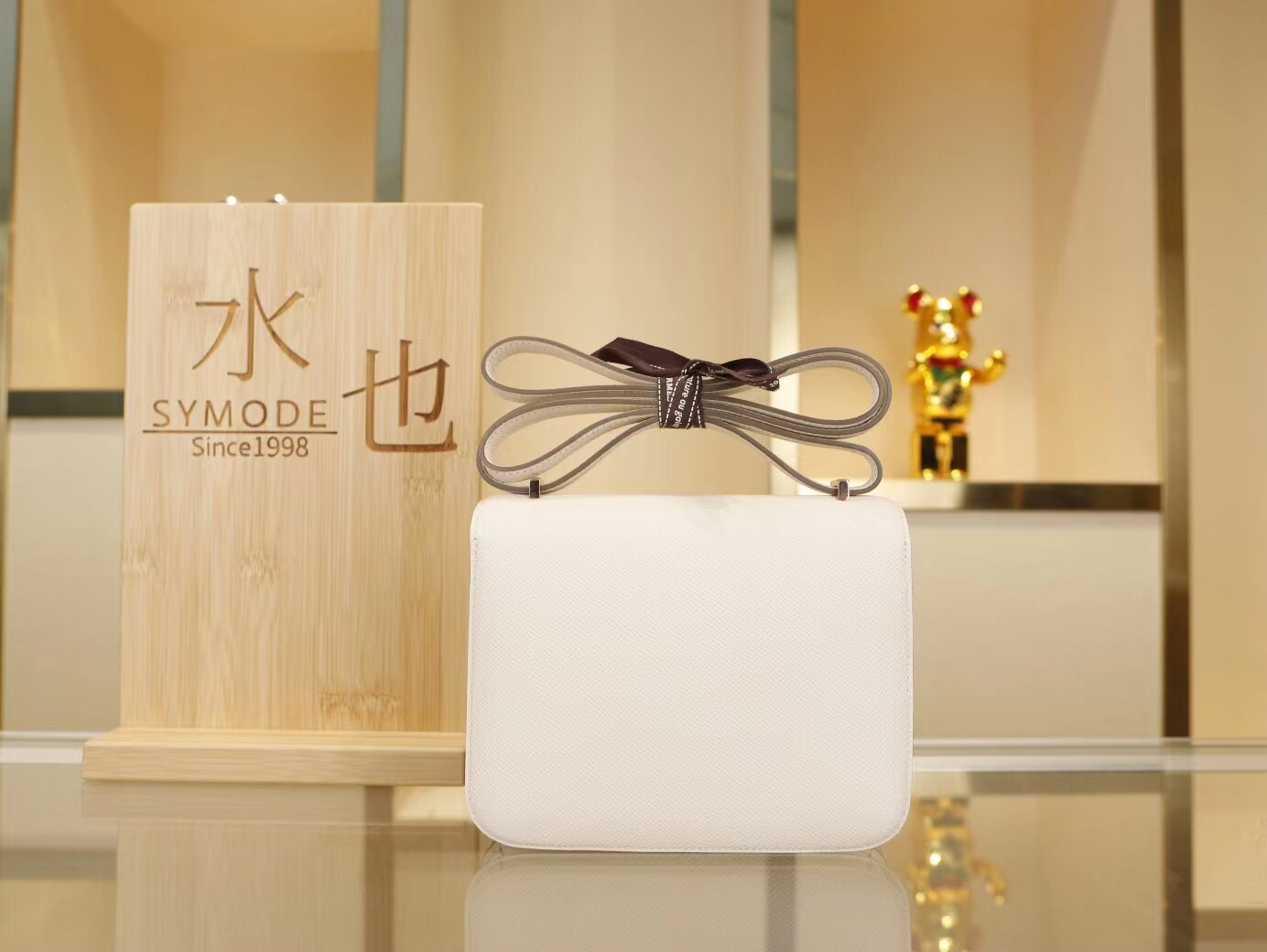 爱马仕康斯坦包 Hermes Constance18CM Epsom掌纹牛皮 玫瑰金扣