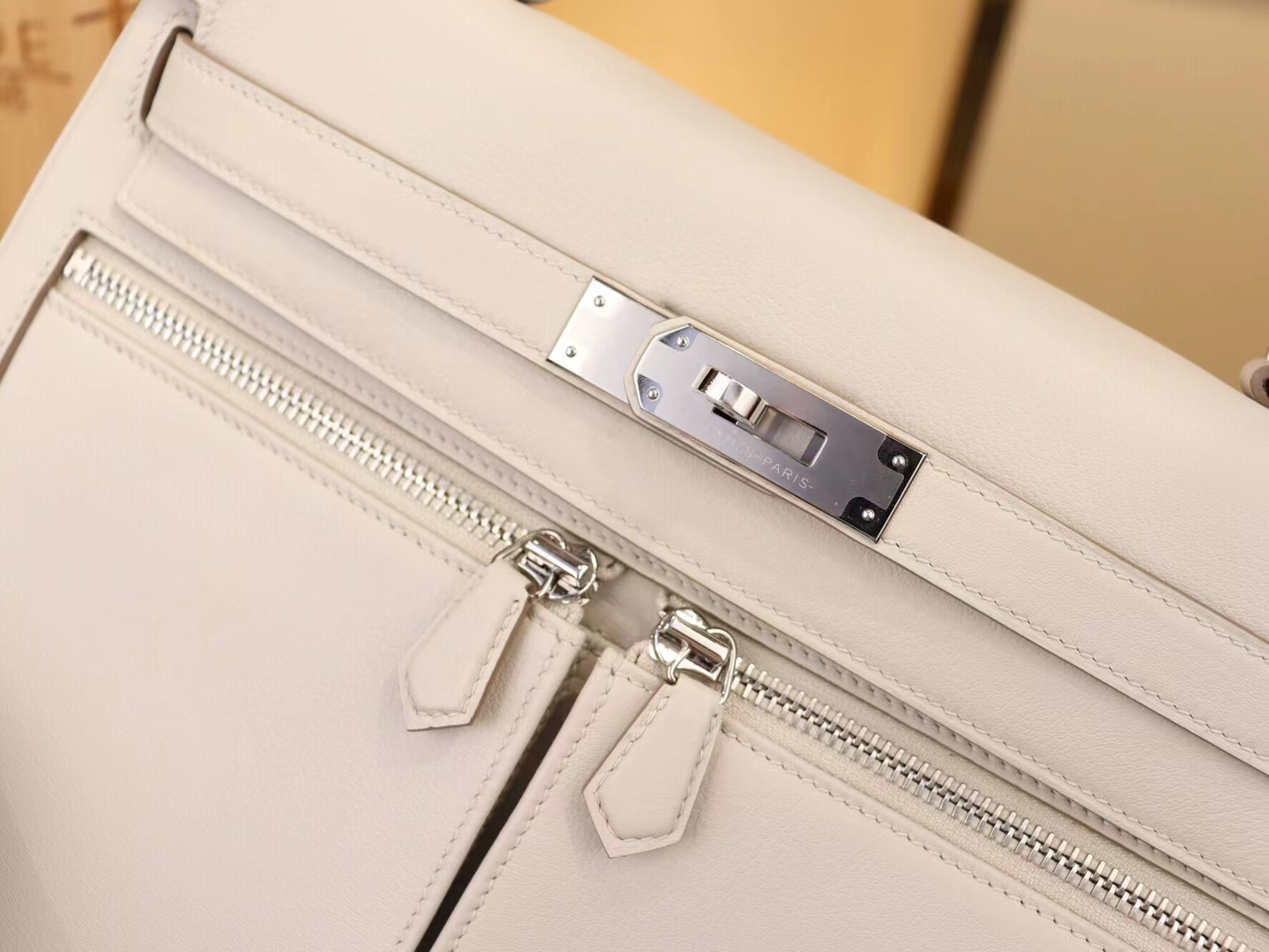 Hermes Kelly Lakis32CM 爱马仕珍珠灰Swift牛皮新款凯莉包 银扣